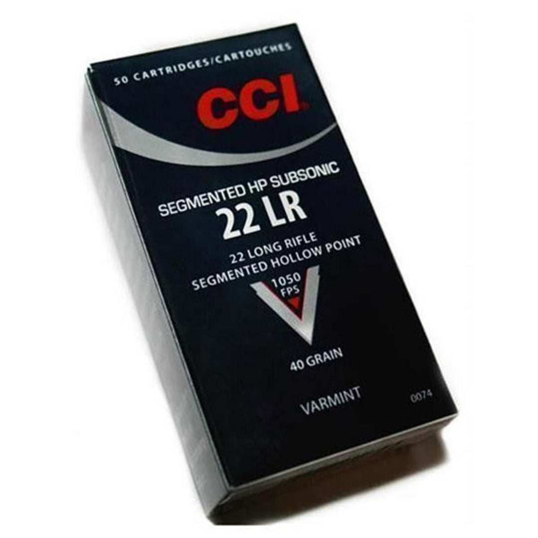 CCI .22 Rimfire Subsonic 40gr Segmented Hollow Point Ammo, 100 Rounds