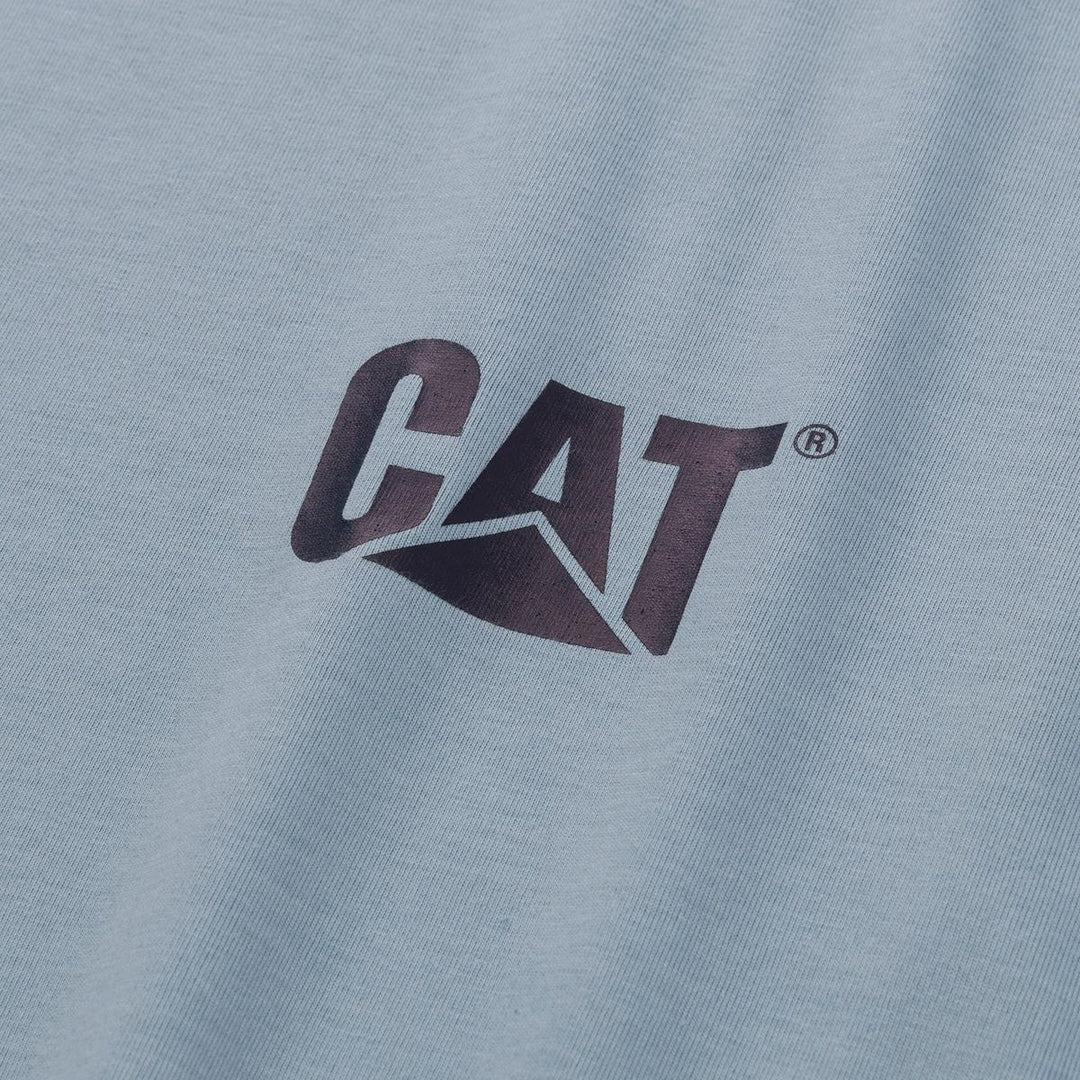 Caterpillar Trademark Tee Blue Fog Heather