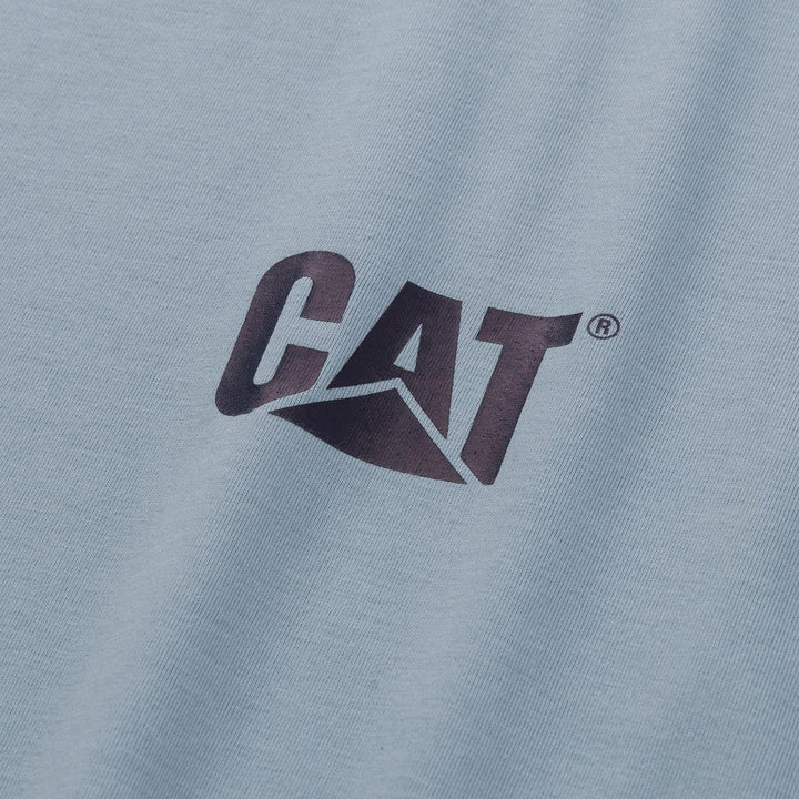 Caterpillar Trademark Tee Blue Fog Heather