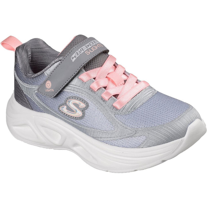 SKECHERS SOLA GLOW 2.0 DAZZLE STEPS Light Gray/Multi Trim