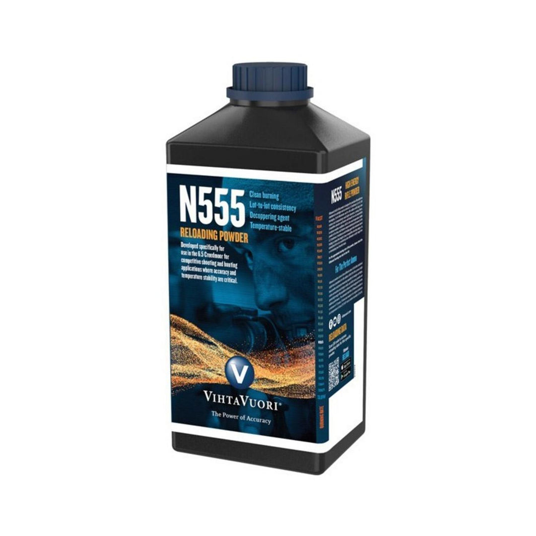 VihtaVuori N555 1kg Powder - includes an anti-fouling agent that minimizes barrel fouling to extend the length of your competitive shooting stages.&nbsp;, unmatched lot-to-lot consistency also eliminates costly range time re-developing favorite loads.