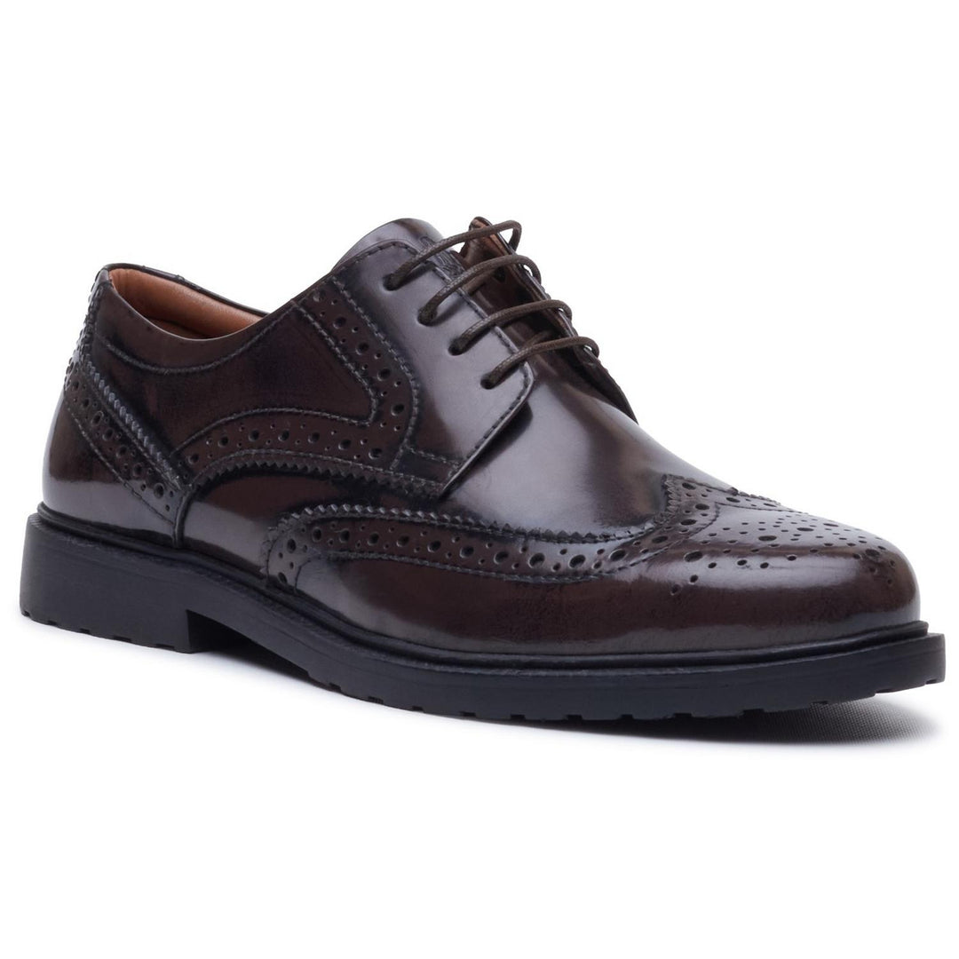 Verity Hi-Shine Brogue Chocolate