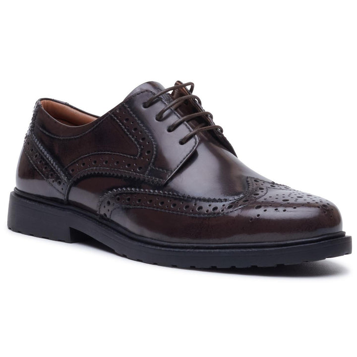Verity Hi-Shine Brogue Chocolate