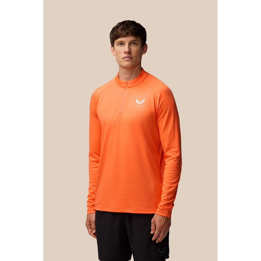 Castore Adapt Training 1/4 Zip Top Bright Orange/Mid