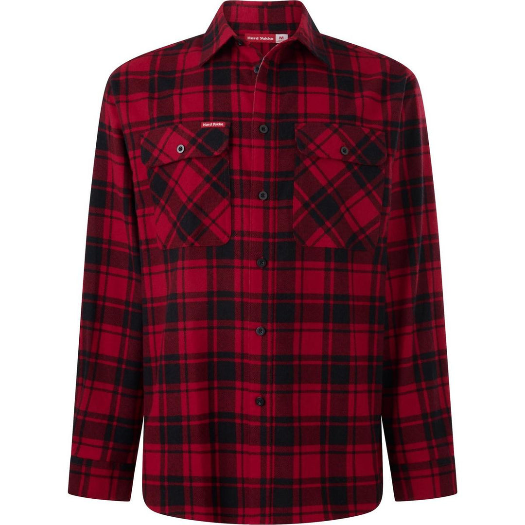 Hard Yakka Core Flannel Shirt Red