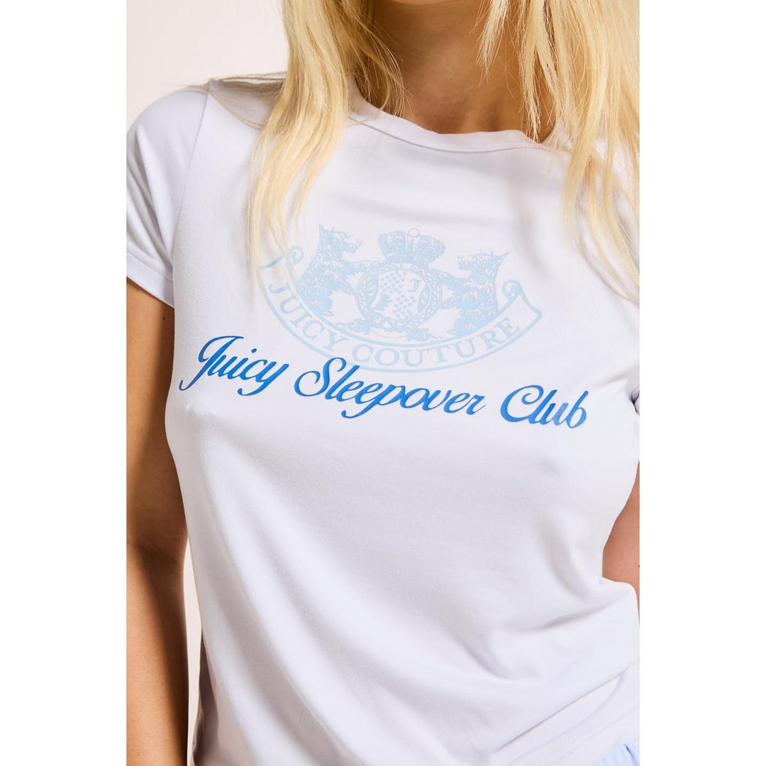 Juicy Couture JUICY SLEEPOVER CLUB SHORT PYJAMA SET White/Powder Blue