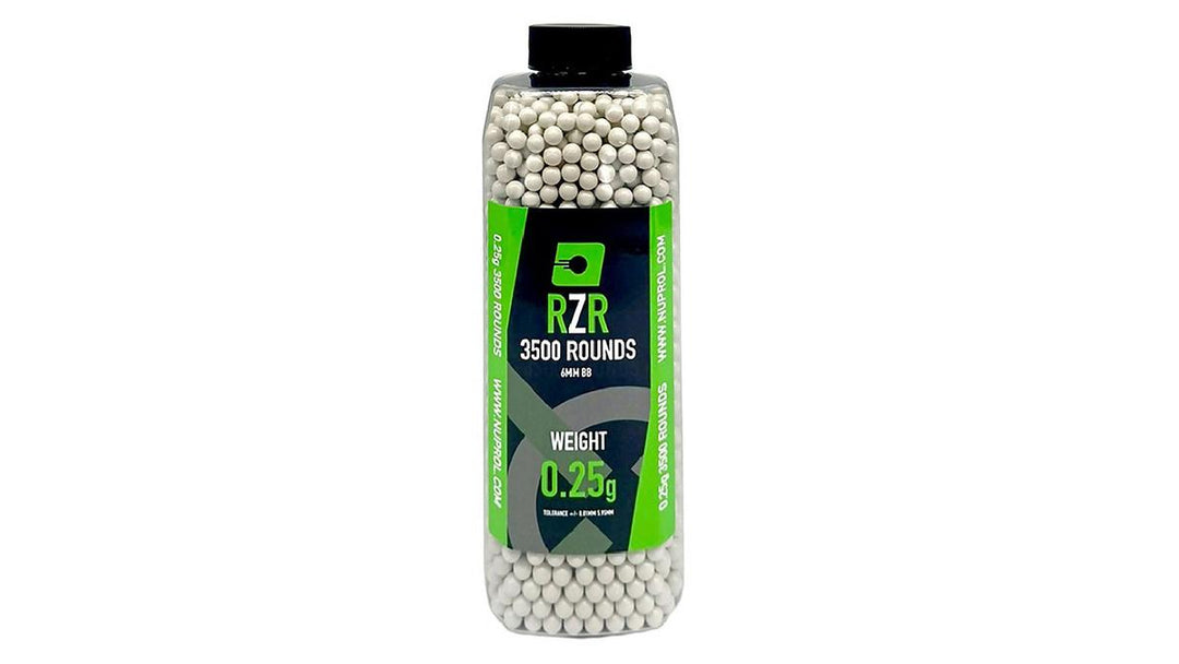 Nuprol RZR Airsoft BBs (3500R Bottle) (0.25g) (White)