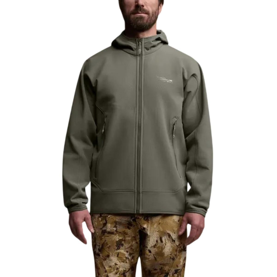 Alpha Fleece Hooded Jacket Bark Brown – view 4