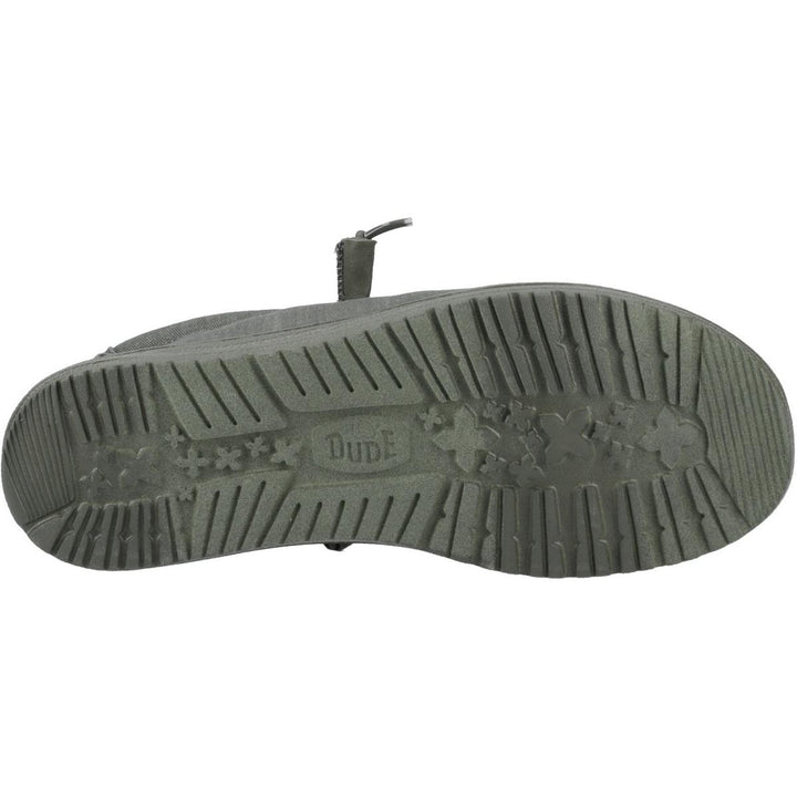 HEYDUDE Wally Stretch Canvas Shoes Deep Green