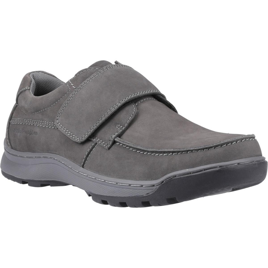 Hush Puppies Casper Touch Fastening Shoes Grey Nubuck