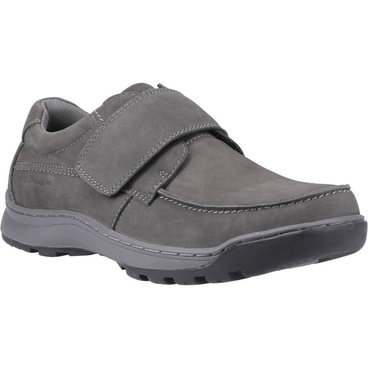 Hush Puppies Casper Touch Fastening Shoes Grey Nubuck
