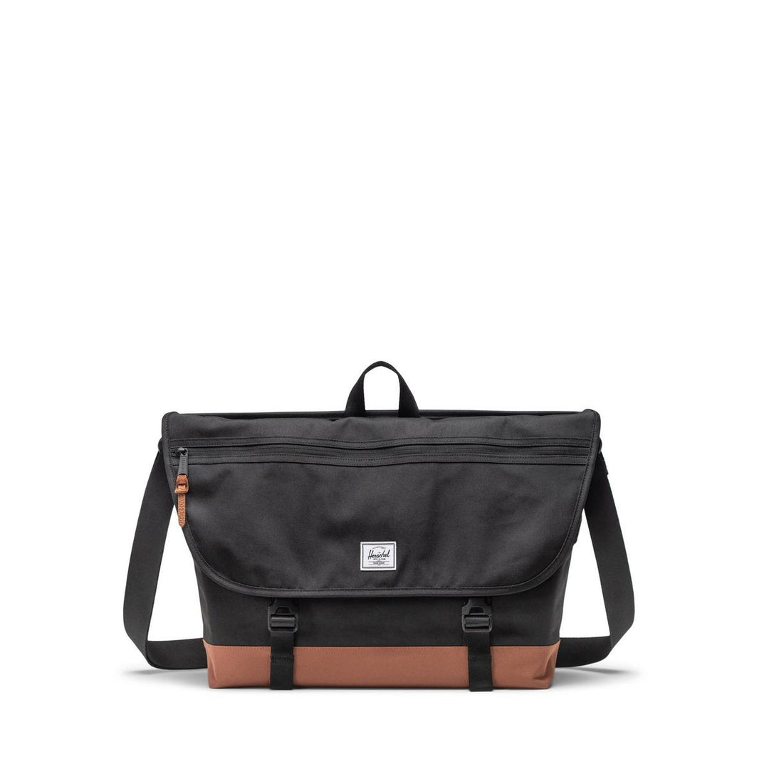 Cove Messenger Bag Black/Saddle Brown