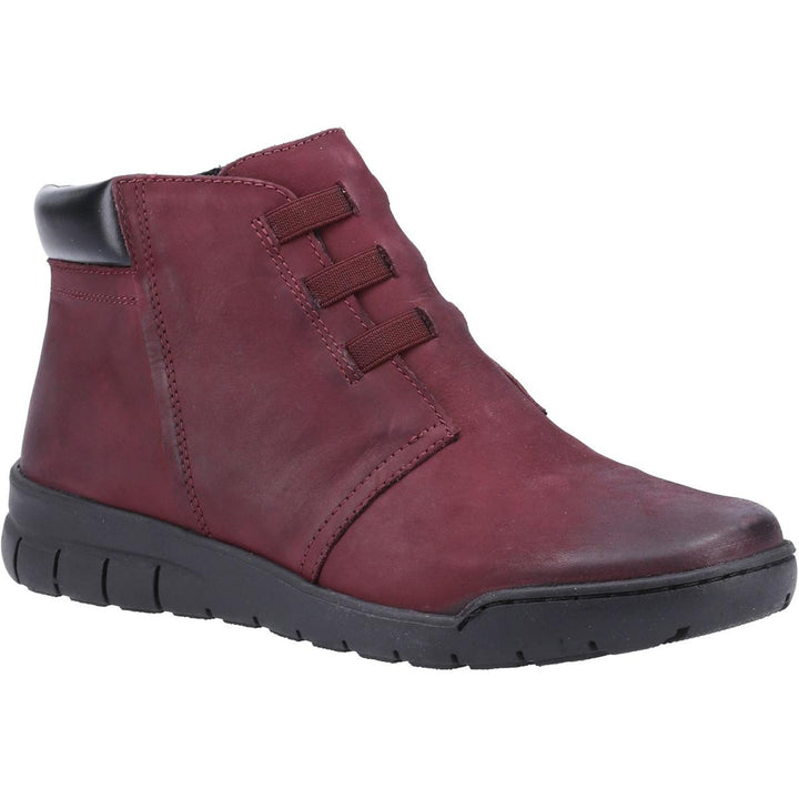 Fleet & Foster Carmen Zip Ankle Boot Bordo