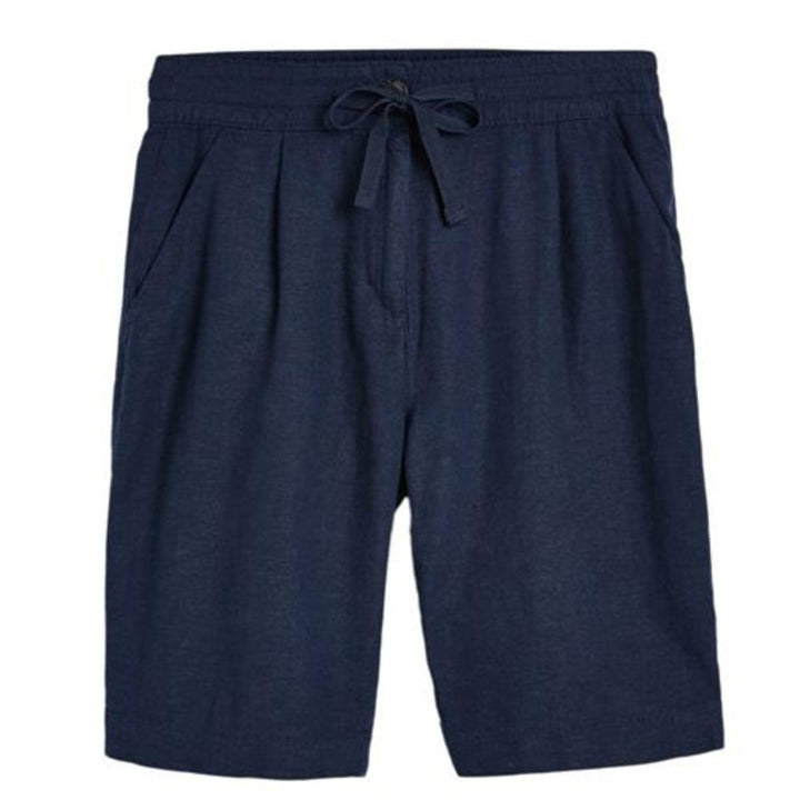 ek Wholesale Womens Linen Blend Knee Shorts - 2575
