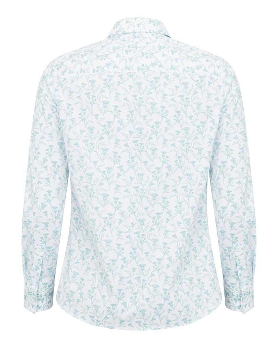 Hoggs of Fife Thistle Print Shirt - Seafoam