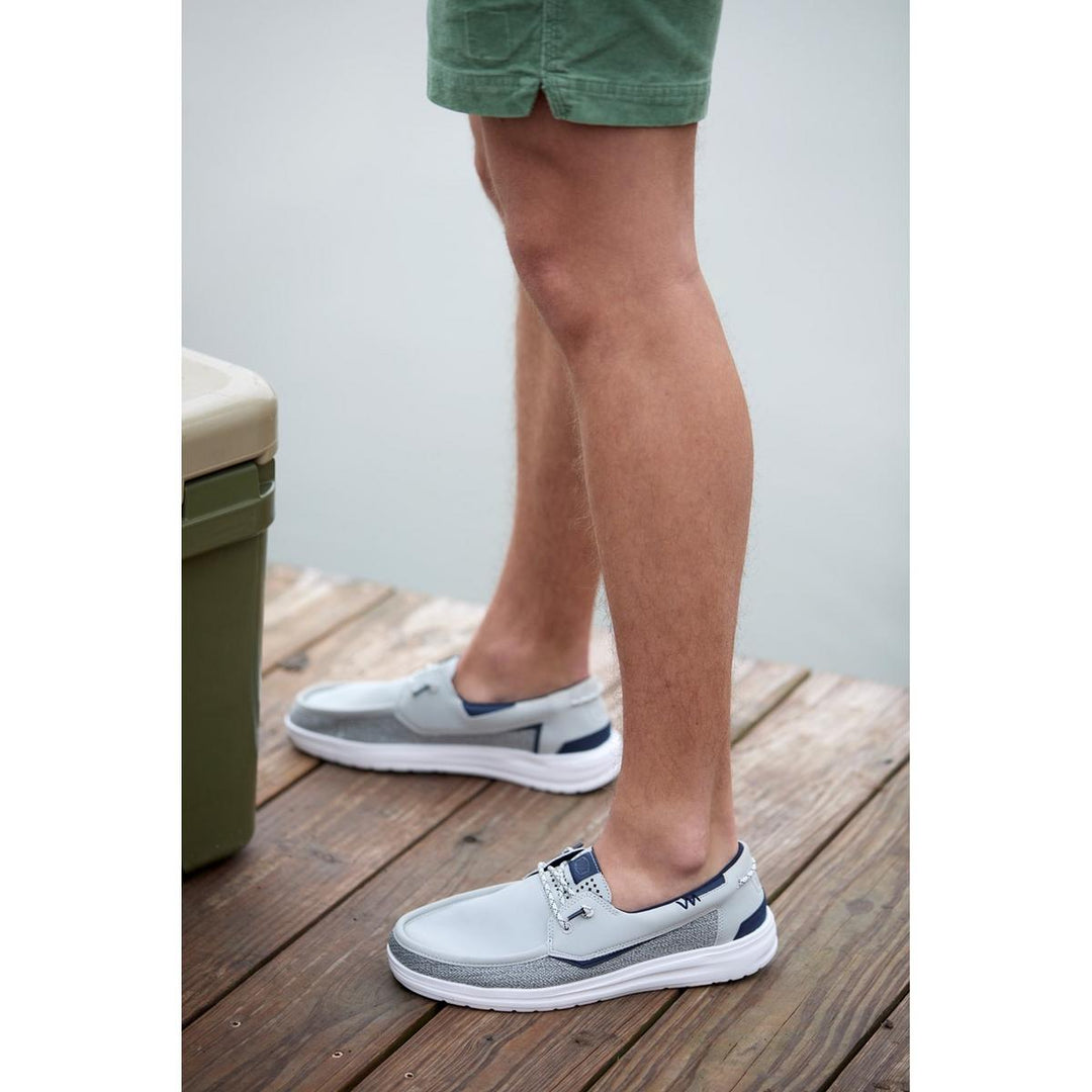 HEYDUDE Welsh Grip Classic Mesh Shoes Storm Gray/Navy Blazer