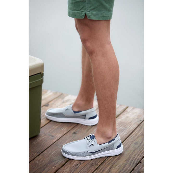 HEYDUDE Welsh Grip Classic Mesh Shoes Storm Gray/Navy Blazer