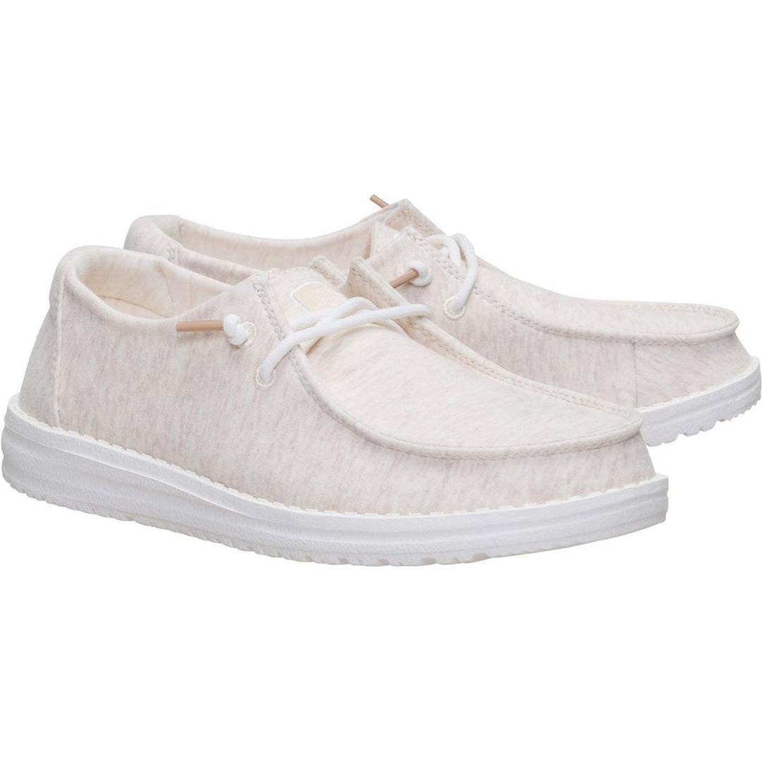HEYDUDE Wendy Stretch Jersey Slip on Shoe Oatmeal