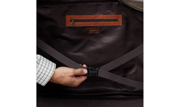 Härkila Weekend Bag 65L Warm Olive Canvas & Leather Duffel