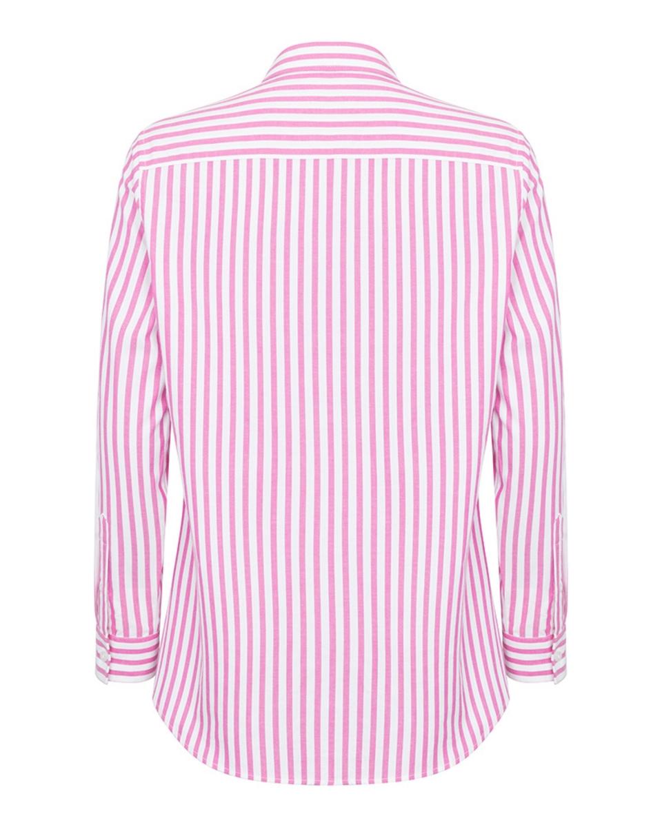 Hoggs of Fife Sophia Oversized Stripe Shirt - Berry