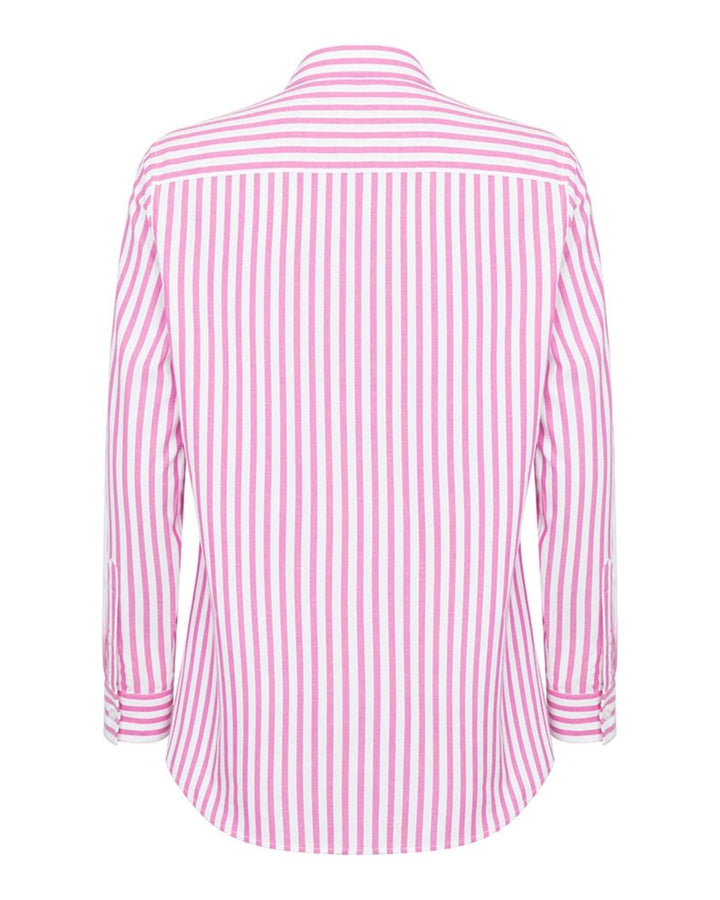 Hoggs of Fife Sophia Oversized Stripe Shirt - Berry