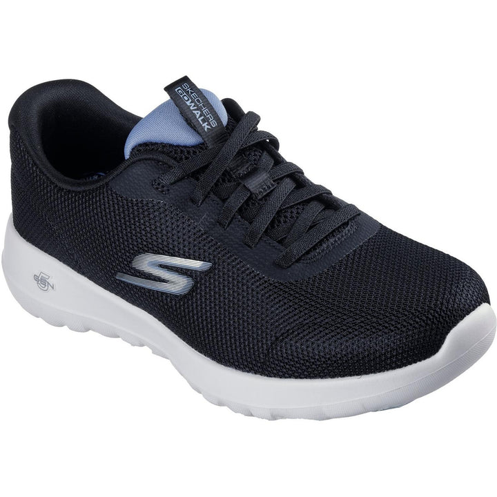 GO WALK JOY RINA Black Textile/Blue Trim