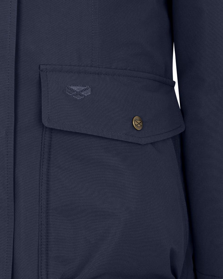 Hoggs of Fife Walker Ladies Long Coat - Navy