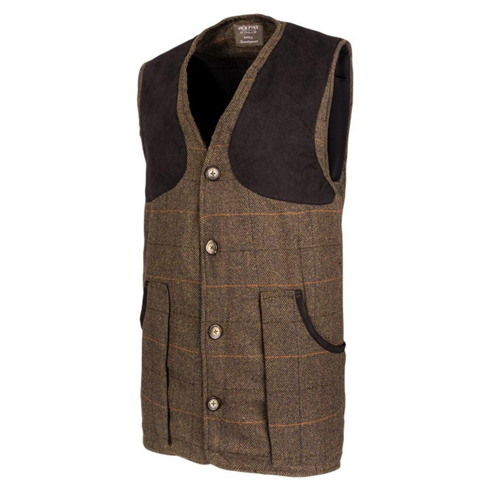 Jack Pyke Shooting Vest Brown Tweed – view 2