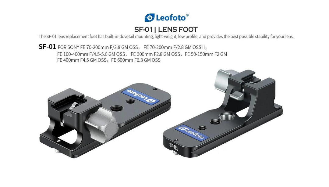 Leofoto SF-01 Arca-Swiss Replacement Lens Foot for Sony FE