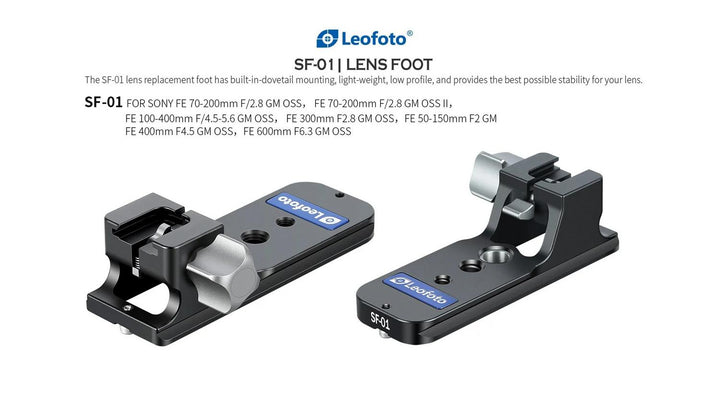 Leofoto SF-01 Arca-Swiss Replacement Lens Foot for Sony FE