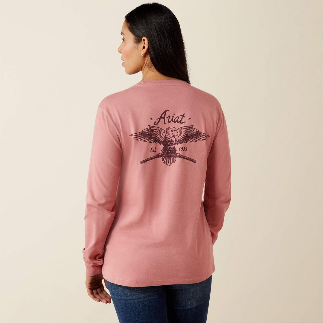 Ariat Ladies Rebar Cotton String Fly Eagle Long Sleeve T-Shirt