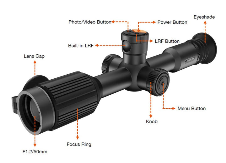 Rix Tourer T50 4K Day & Night Vision Riflescope