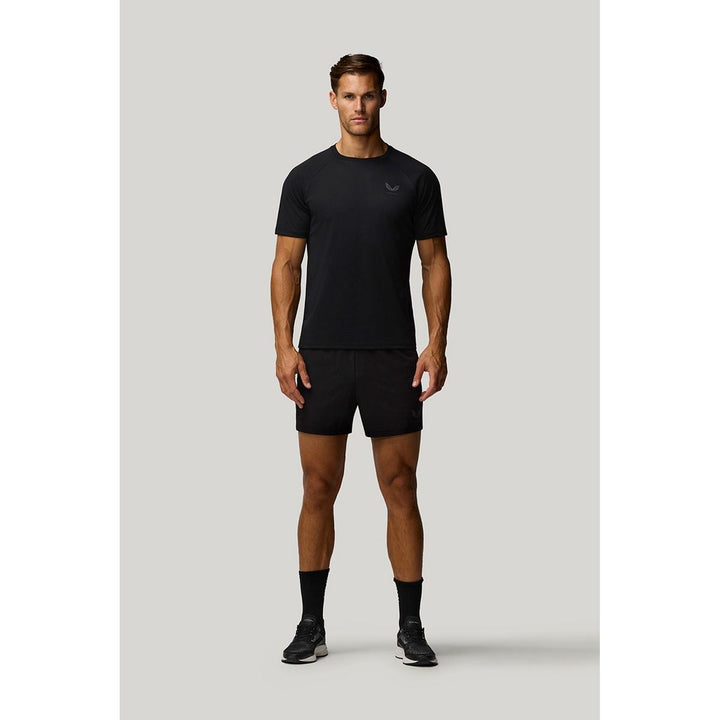Castore 5" BRANDED ELASTIC SHORTS CASTORE BLACK/CASTORE GUNM – view 3