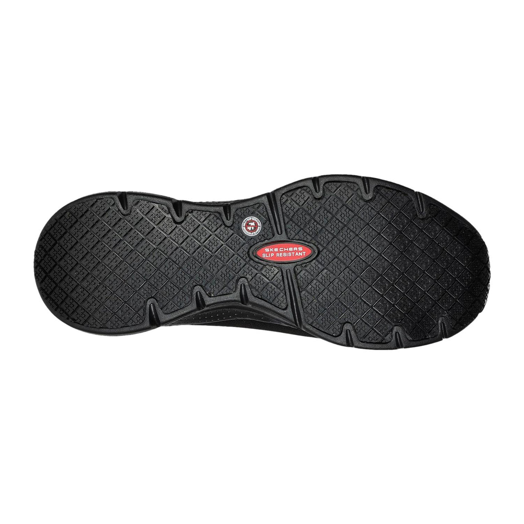 Skechers Workwear Arch Fit Sr Ringstap Safety Trainer Black - Podiatrist-designed shape developed with 20 years of data and 120,000 unweighted foot scans, Removable insole helps mould to your reduce shock increase weight dispersion