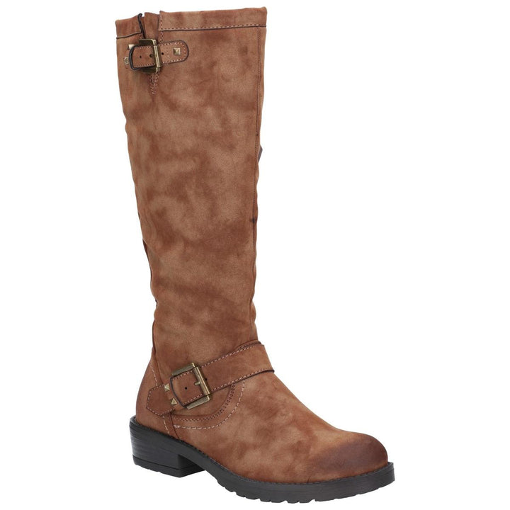 Divaz Courtney Zip Up Boot Tan