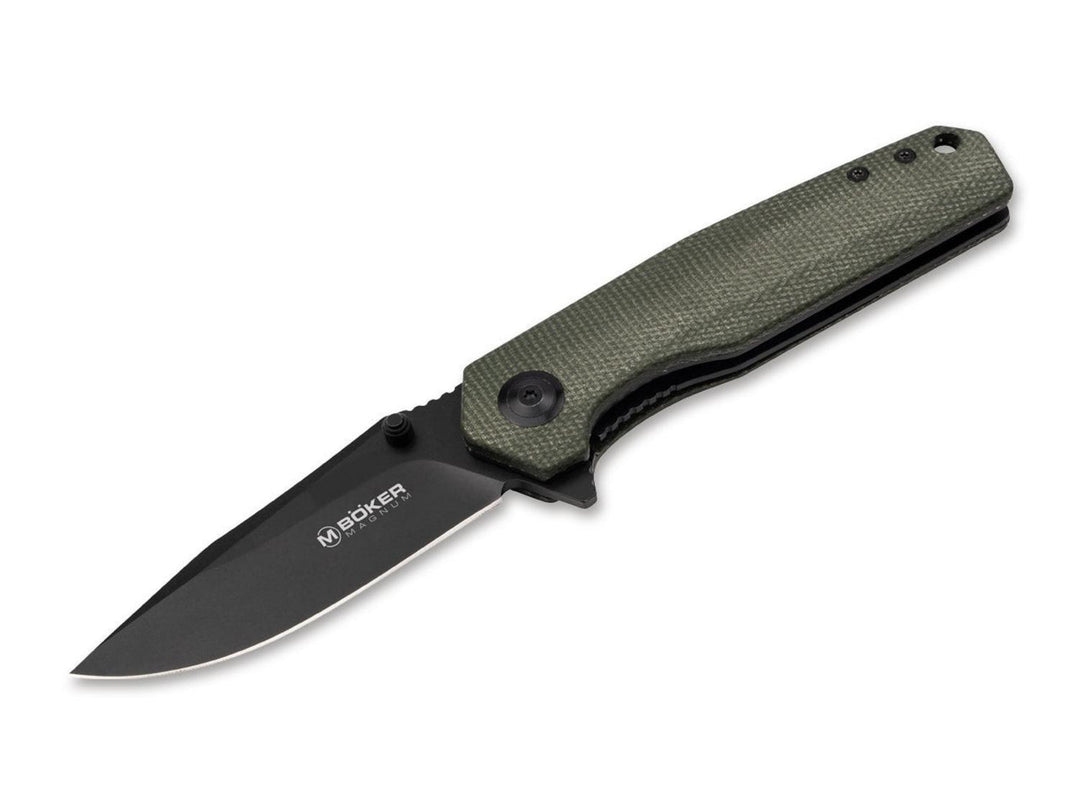 Böker Magnum Field Flipper Green Micarta Folding Knife