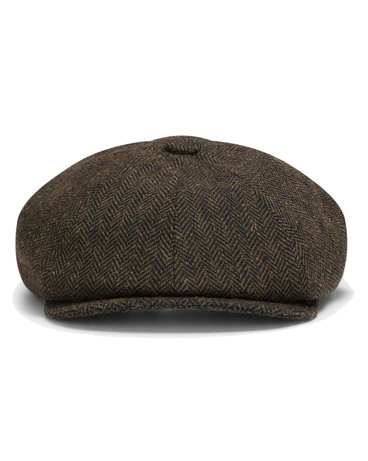 Hoggs of Fife Herringbone Tweed Baker Boy Cap