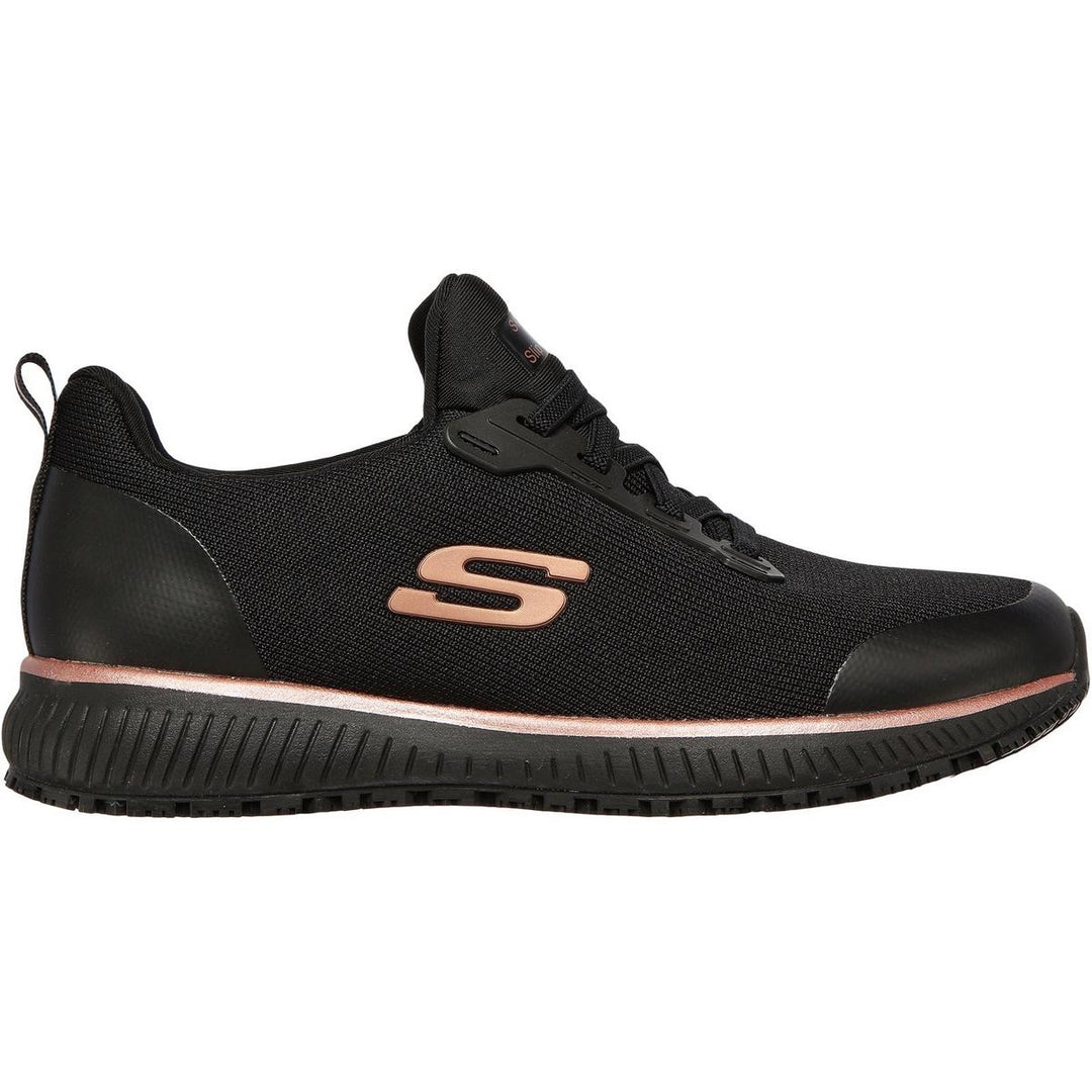 Skechers Workwear Squad SR Occupational Shoe Black/Rose Gold