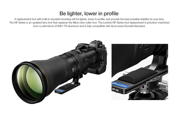 Leofoto NF-06 Lens Foot for Nikon Z 800mm, 400mm TC & 600mm TC