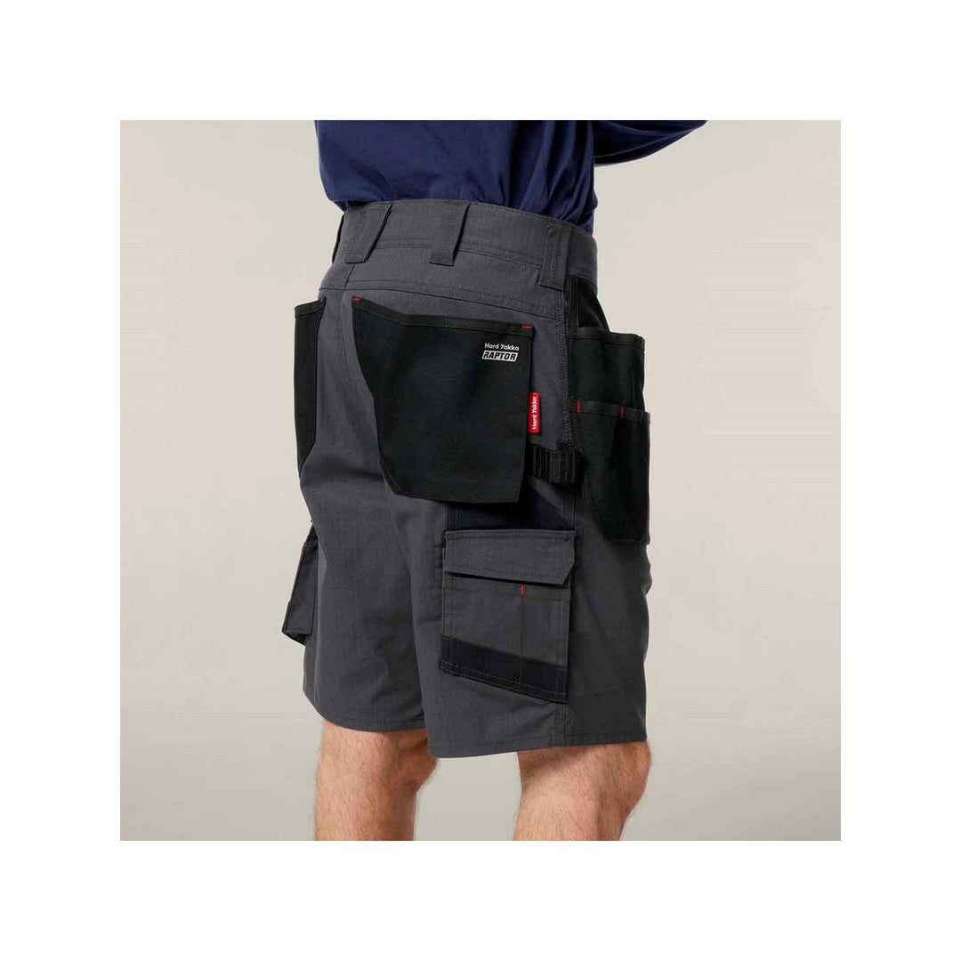 Hard Yakka Raptor Active Holster Pocket Shorts Graphite