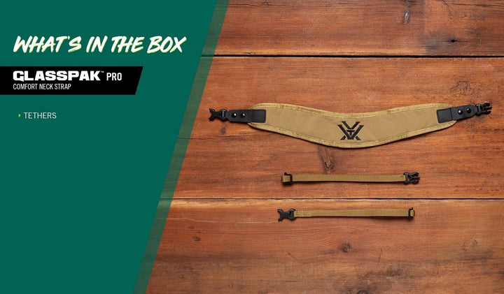 Vortex GlassPak Pro Comfort Neck Strap-Tan