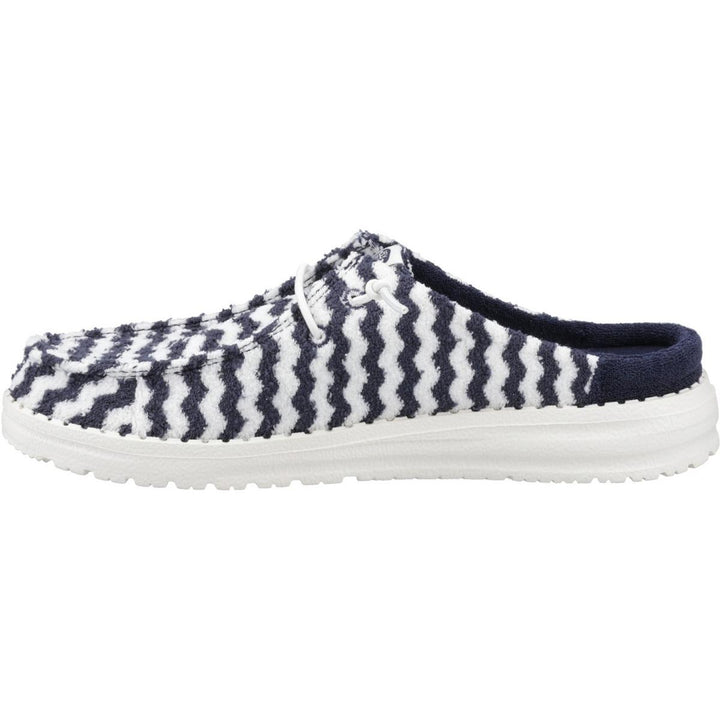 HEYDUDE Wendy Slip Terry Stripe Mule Navy Blazer/Egret