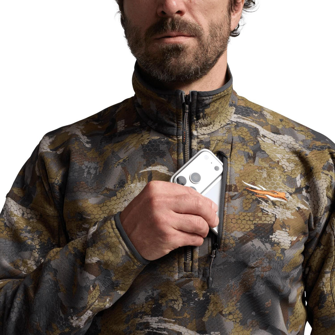 Sitka Alpha Fleece 1/4 Zip Pullover Optifade Timber