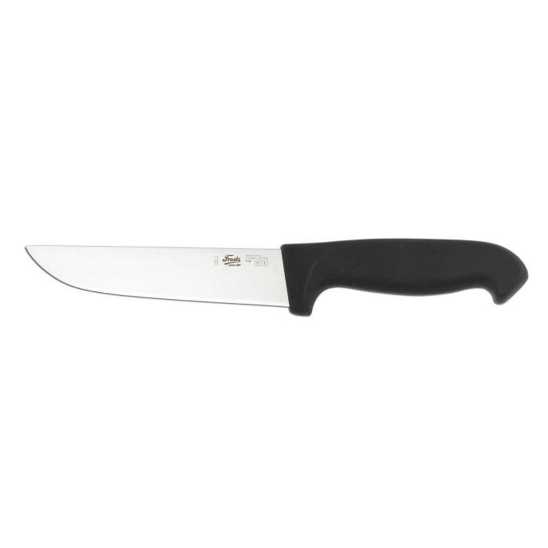 Wide Butcher Knife, Polyamide Handle, Black