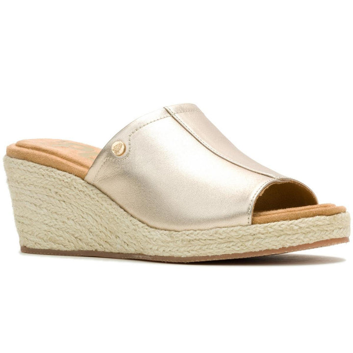 Willow Rattan Slide Gold