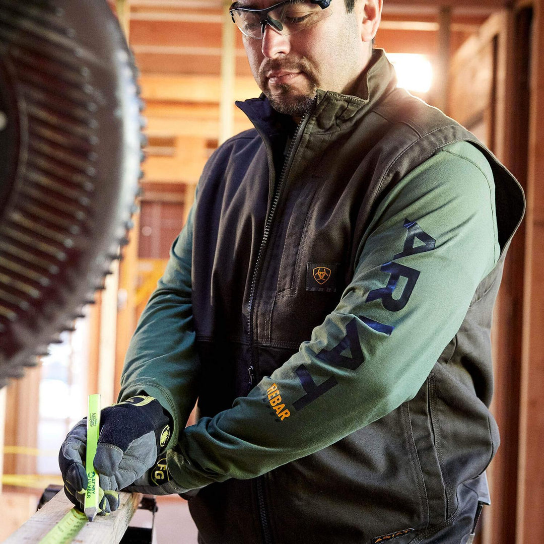 Ariat Mens Rebar DuraCanvas Gilet – view 3