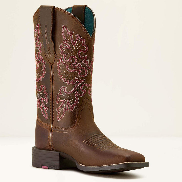 Ariat Ladies Round Up StretchFit Wide Square Toe Western Boot – view 5