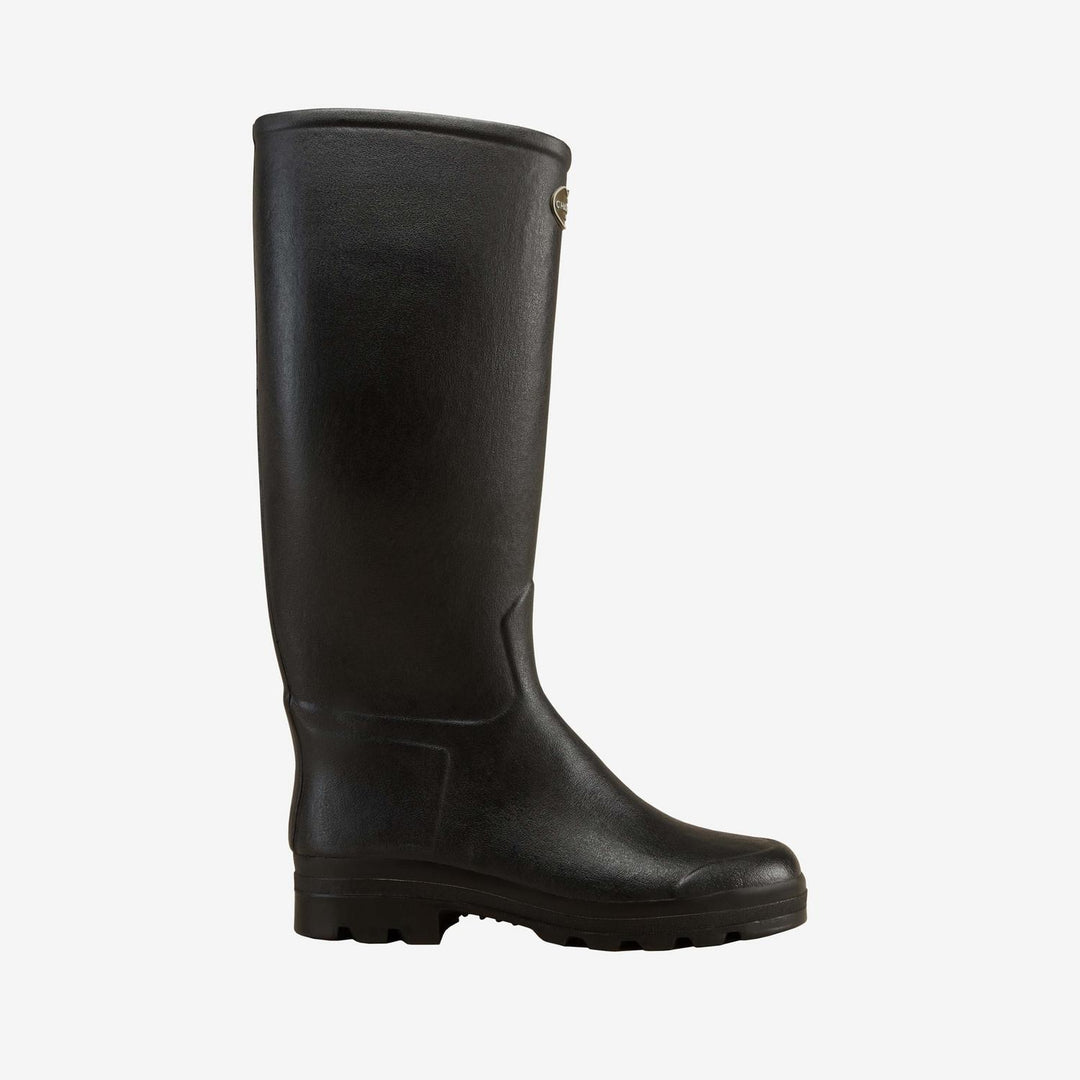 Le Chameau Men's Saint-Hubert Leather Lined Wellington Boot - Black