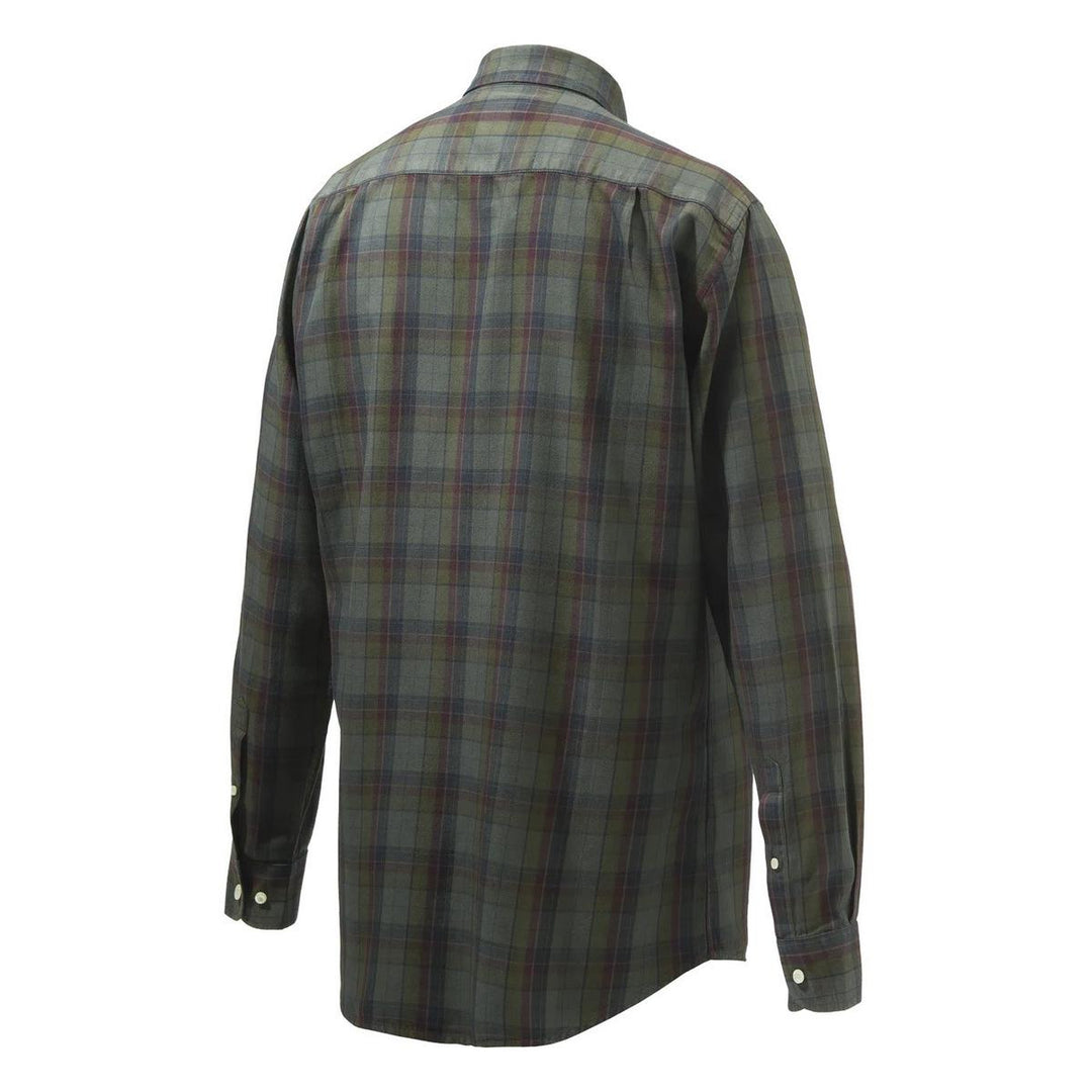 Beretta WOOD BUTTON DOWN SHIRT Green & Red Overd. Moss