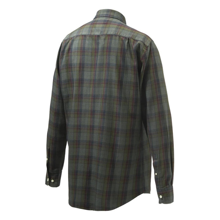 Beretta WOOD BUTTON DOWN SHIRT Green & Red Overd. Moss